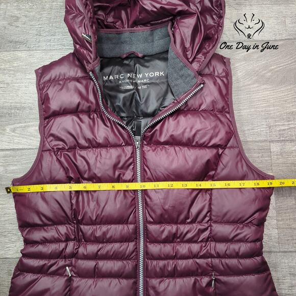 Marc New York Packable Jacket Hooded Vest Size M - Picture 3 of 5